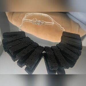Black Lava Stone Necklace